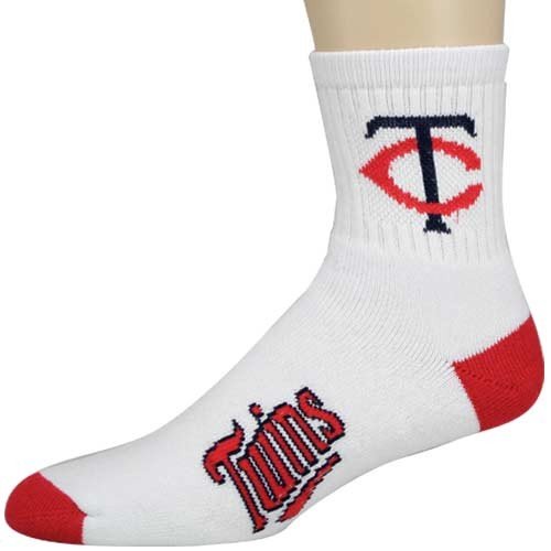 Minnesota Twins White-Red Quarter Length Socks