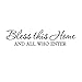 Bless This Home and All Who Enter Wall Decals Quotes Religious Sayings Vinyl Wall Art Decor Home Blessing