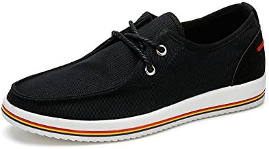 FANTELANG 2016 Spring Summer Korean Adults Men Breathable Canvas Sneakers Shoes (black)