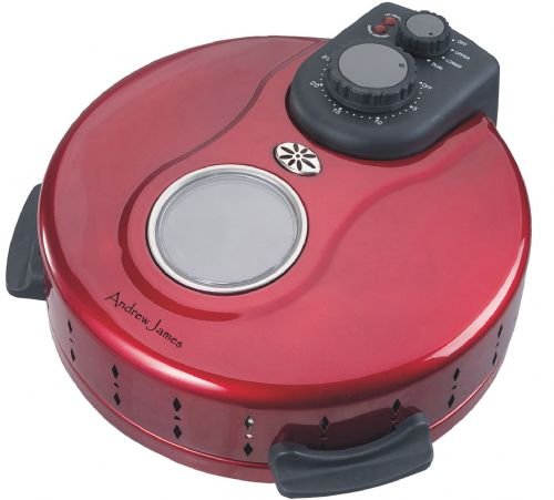 Andrew James Premium Electric Stone Baked Pizza Oven in Red