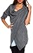 Glamour Empire Womens Knit Waterfall Cardigan Blazer Wrap Turn-up sleeves 298