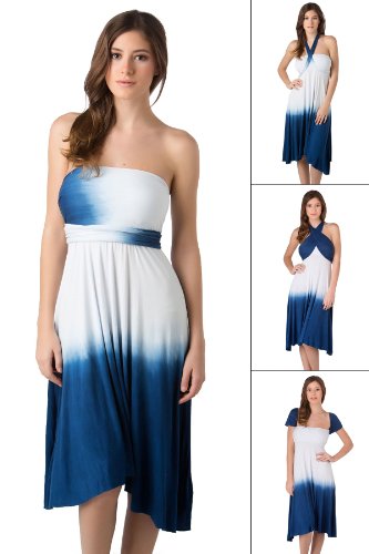 Elan Knits Dress/Skirt - Blue Dip Dye - L