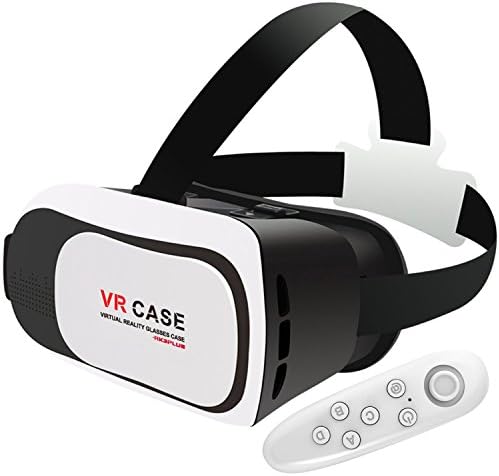 ENKE 3D VR Case Virtual Reality Headset with controller for 3.5 to 6.0 Inch IOS Android Smartphone