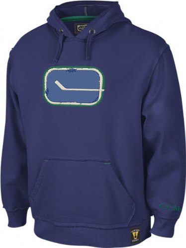 Buy Vancouver Canucks -Blue- Vintage Logo Triumph Hooded Sweatshirt