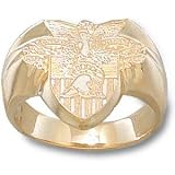 Army Black Knights Solid 14K Gold Seal Ring Size 10 1/4