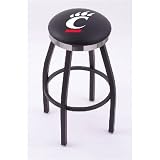 Cincinnati Bearcats 25 Single-ring Swivel Bar Stool with Chrome Accent Ring