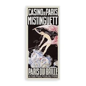 �|�X�^�[ �W�O Mistinguett Paris qui Brille �z���� �A���~�n�C�O���[�h�t���[���i�V���o�[�j