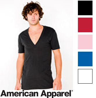 Buy Now at Amazon.com: American Apparel Unisex Short-Sleeve Deep V-Neck T-Shirt