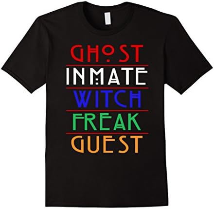 Men's AHS Shirt - Ghost, Inmate, Witch, Freak, Guest Large Black