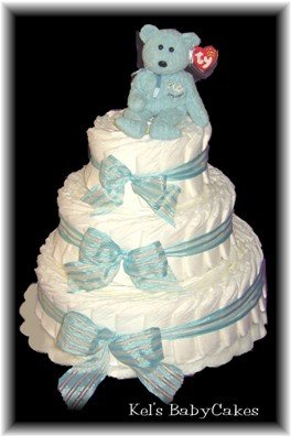 more about The Blooming Babies 3 Tier Diaper Only Diaper Cakes