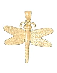 Dazzlers Solid 14 karats gold Dragonfly Charm Pendant Available in three colors from jewelsberry (weights: 6.1 grams only)