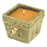 DECORATIVE STONE FINISH CANDLE POT