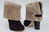 L2020BS Opening Ceremony Womens Shearling Fur Designer Suede Boots Size UK 4