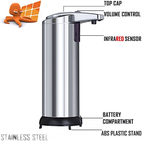 GkGkÂ® Automatic Touchless Sensor Soap Dispenser 3 Mode 250ml for Bathroom and Kitchen (250 ml)