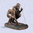 The last hole Golfer statue replica sculpture golf putt (The Digital Angel Decor)