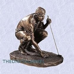 The last hole Golfer statue replica sculpture golf putt (The Digital Angel Decor)