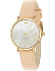 kate spade new york Womens 1YRU0073 Classic Gold Metro Vachetta Strap Watch
