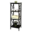 X-Frame Bathroom Espresso Towel Tower Shelf - Espresso