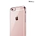 Nicexx NEW iPhone 7 Clear Case with Gold Plated Frame Luxury Flexible Soft TPU Case Transparent for iPhone 7 (Rose Gold)