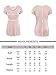 Ninedaily Women Short Sleeve Draped T-shirt Scoop Neck Flattering Tunic Tops