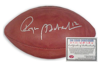 Roger Staubach Dallas Cowboys NFL Hand Signed Football