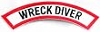 Wreck Diver Chevron Patch Embroidered Iron On Scuba Diving Emblem Souvenir
