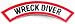 Wreck Diver Chevron Patch Embroidered Iron On Scuba Diving Emblem Souvenir