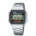 Casio -A168WA-1WYEF - Montre Homme- Quartz digitale - Chronographe - Bracelet acier