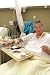 Wallmonkeys Peel and Stick Wall Decals - Patient in Hospital Room in during Dinner Time - Removable Graphic