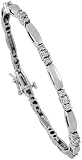 14k White Gold  7″ Tennis Bracelet, w/ 30 Round Brilliant Diamonds; Total Carat Weight: 1.58; Clarity: SI; Color: H-I