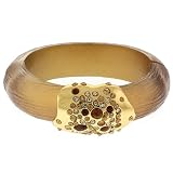 Resin With Magnetic Hinge Bracelet Bangle With Multi Color Pave Crystals