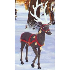 Life Size Commercial Grade Reindeer Christmas Display Decoration 67H Bent Leg