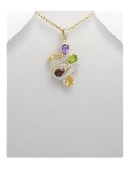 Amethyst Pendant Necklace In 92.5 Sterling Silver