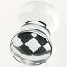 Single Acrylic Double Flared Checkerboard Plug: 2g, 3/8 wearable