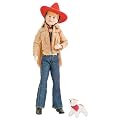 Lily Rose in Suede Jacket and Red Hat Western Riding Outfit