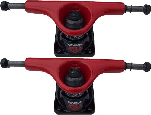TENSOR MID Skateboard Trucks GLOSS BLACK RED SILDER 5.0 reviews