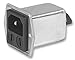 SCHURTER 5707.0613.312 IEC Filter, 100 nF, 125 VAC, 6 A, Quick Connect, 800 ?H