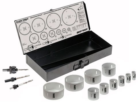 Click To Klein Tools 31645 5-Piece Large Size Hole Saw Kit Details... Klein Tools 31645 5-Piece Large Size Hole Saw Kit
