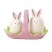 Grasslands Road Easter 2-1/2-Inch by 4-1/4-Inch by 2-1/2-Inch Bunny Salt And Pepper Set with Basket Caddy