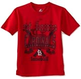 MLB Boys' St. Louis Cardinals Fueled By Pride Short Sleeve Basic Tee (Athletic Red, Medium)