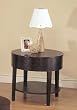 Cappuccino Finish Wood Curved Design Occasional End Table By Coaster Furniture