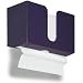 TrippNT 51918 Purple PETG Dual-Dispensing Paper Towel Holder, 11" Width x 6" Height x 4" Depth