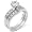 Sterling Silver Cubic Zirconia CZ Wedding Engagement Ring Set Sz 5