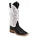 Women's JUSTIN BOOTS Cowboy Boots Black White Burnished Cal BRL313