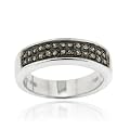 Sterling Silver 1/4ct. TDW Champagne Diamond Band Ring