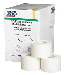 First Aid Only 1-1/2" X 10 Yd. Porous Cloth Athletic Tape Roll, 16-Count Boxes