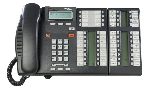 Lot of 3 Nortel Norstar T7316E Phones W/T24 Key Modules. Hand Sets & Chords