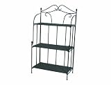Siena Garden 506420 Regal ""Side"" 1/4 Gestell: Eisen / Geflecht, schwarz