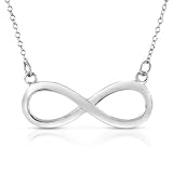 Unique & Stunning Sterling Silver Infinity Figure 8 Pendant Necklace - Incl. ClassicDiamondHouse Free Gift Box & Cleaning Cloth