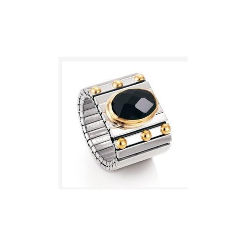 Nomination Damen-Ring Extra Gro&szlig; Facettiert Zirkon Schwarz Ring gr&ouml;&szlig;e variabel 041541/011 Preisvergleich